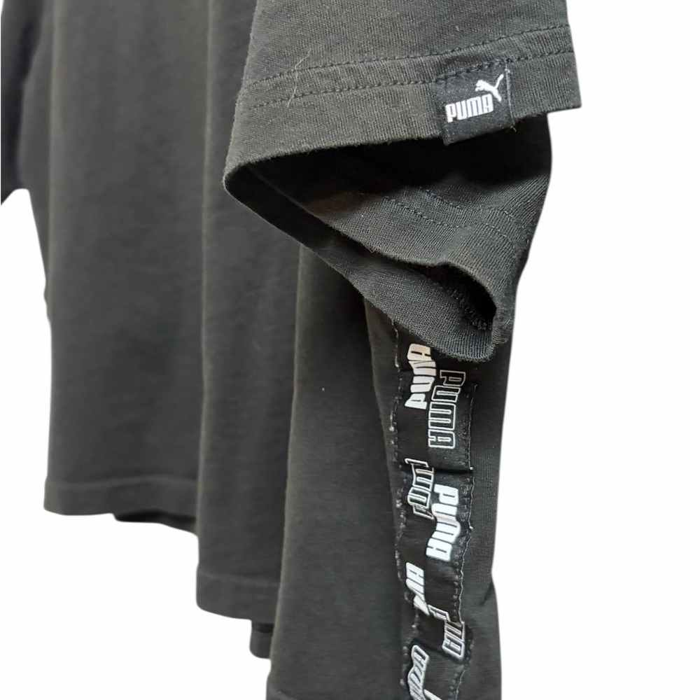 Puma Black Cropped Tee with Logo - Picture 4 of 5